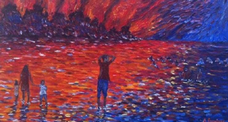 Η εθνική τραγωδία μέσα από έναν πίνακα 18χρονου ζωγράφου