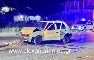 Τροχαίο ατύχημα στην οδό Ελ. Βενιζέλου, ΠΕΟ Αλεξάνδρειας - Bέροιας
