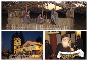Ι.Ν. Αγίας Παρασκευής Ραψωμανίκης:Θρησκευτική εκδήλωση και φωτισμός της Χριστουγεννιάτικης Φάτνης