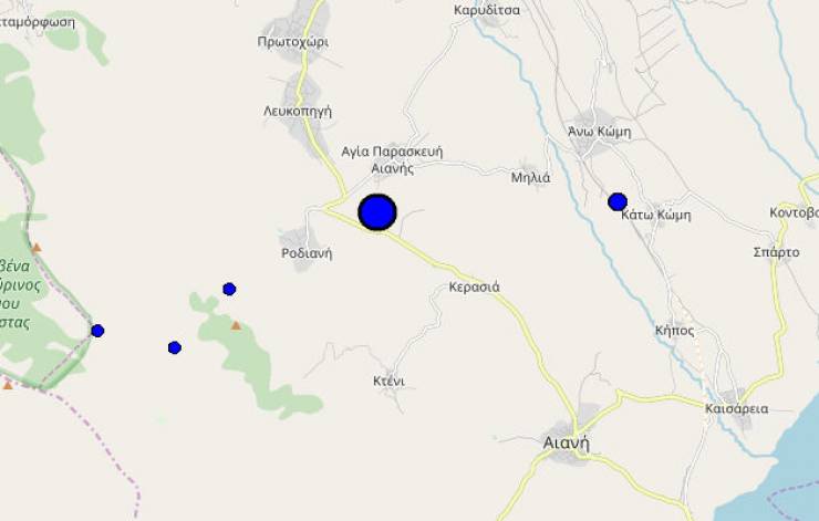 Στον χορό των ρίχτερ η Κοζάνη: Πέντε συνολικά σεισμοί – 4,6 ρίχτερ ο μεγαλύτερος