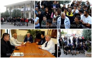 Σύσκεψη στο δημαρχείο της πόλης - Τι είπε ο δήμαρχος για τα επεισόδια με τους πρόσφυγες - Διαμαρτυρία και από μαθητές  (φώτο-βίντεο)