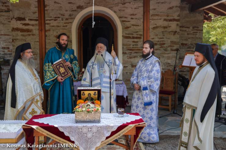 Η τιμία κάρα του Οσίου Δαβίδ από την Εύβοια στα Πιέρια Όρη. (ΦΩΤΟ)