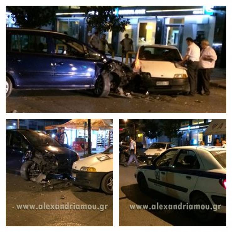 Μετωπική σύγκρουση οχημάτων στην Αλεξάνδρεια-Ένας τραυματίας