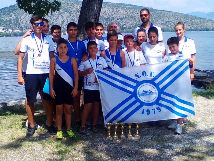 Πέντε χρυσά, ένα ασημένιο &amp;δύο χάλκινα μετάλλια ο Ν.O. Γιαννιτσών στους αγώνες κωπηλασίας Καστοριάς