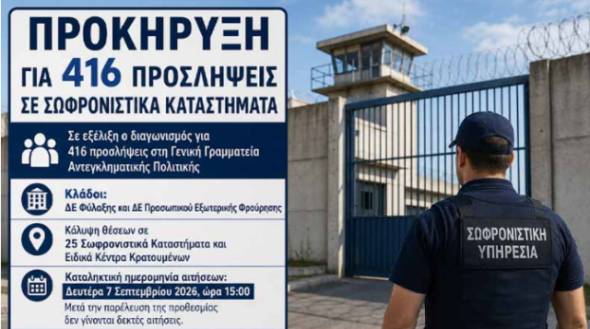 &Sigma;&epsilon; &epsilon;&xi;έ&lambda;&iota;&xi;&eta; &omicron; &delta;&iota;&alpha;&gamma;&omega;&nu;&iota;&sigma;&mu;ό&sigmaf; &gamma;&iota;&alpha; 416 &pi;&rho;&omicron;&sigma;&lambda;ή&psi;&epsilon;&iota;&sigmaf; &sigma;&epsilon; &sigma;&omega;&phi;&rho;&omicron;&nu;&iota;&sigma;&tau;&iota;&kappa;ά &kappa;&alpha;&tau;&alpha;&sigma;&tau;ή&mu;&alpha;&tau;&alpha;