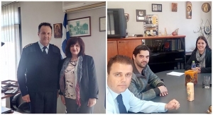 Η Φρόσω Καρασαρλίδου στην Αστυνομική Διεύθυνση Ημαθίας