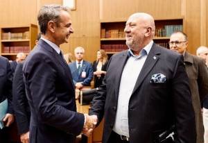 Συνάντηση του Προέδρου της Δ.Ε.Ε.Π. Ημαθίας κ. Ηλιόπουλου με τον Κυριάκο Μητσοτάκη