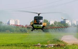 Αεροψεκασμός στις ρυζοκαλλιέργειες του αρδευτικού δικτύου Κλειδίου, την Παρασκευή, 14 Ιουλίου
