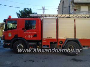 Φωτιά ξέσπασε σε καμινάδα στην Αλεξάνδρεια