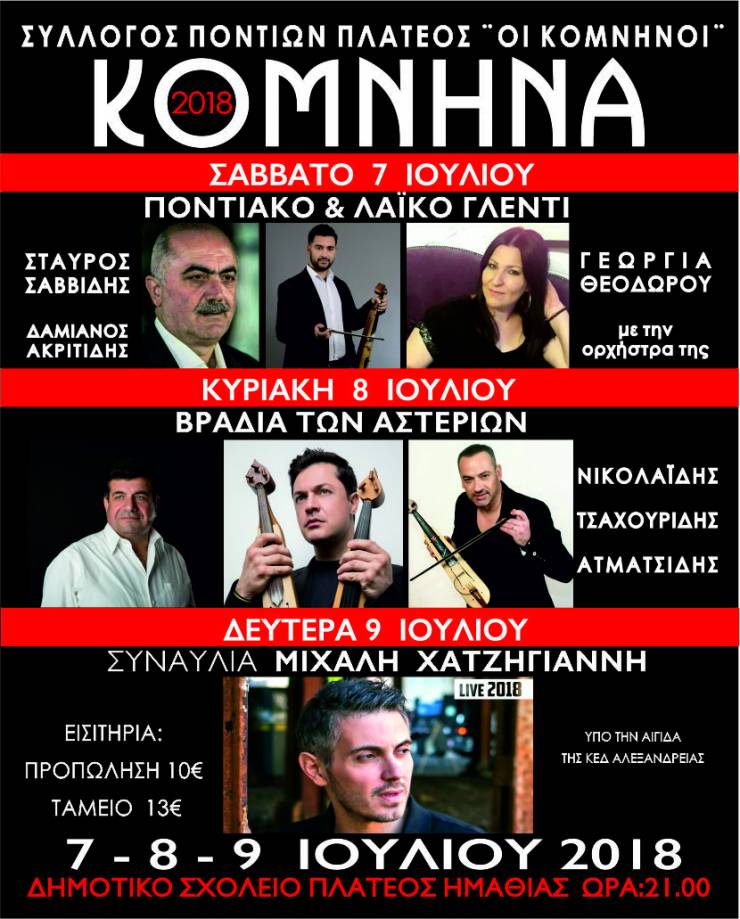 4α ΚΟΜΝΗΝΑ ή γιατί...το Πλατύ Ημαθίας γράφει ιστορία στις 7, 8, 9 Ιουλίου 2018