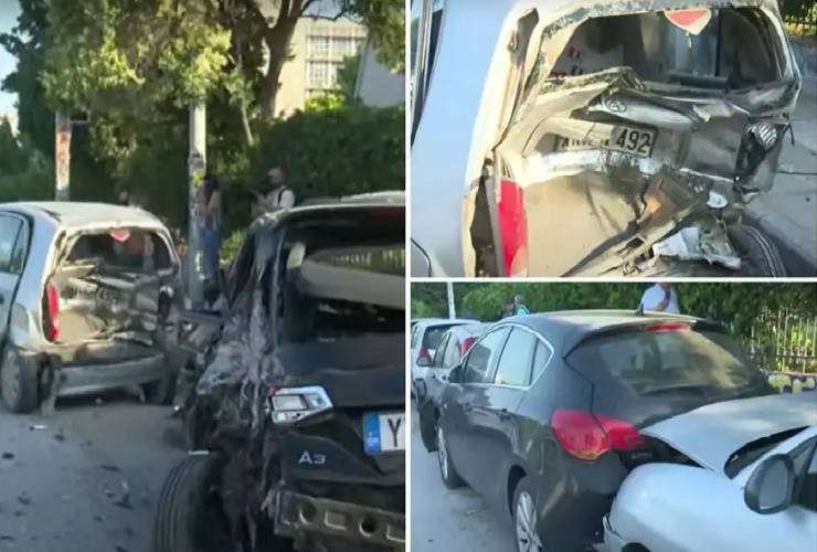 Λεωφορείο έπεσε σε παρκαρισμένα αυτοκίνητα στο κέντρο της Θεσσαλονίκης
