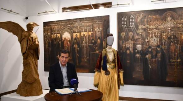 &Sigma;ή&mu;&epsilon;&rho;&alpha; &tau;&alpha; &epsilon;&gamma;&kappa;&alpha;ί&nu;&iota;&alpha; &tau;&eta;&sigmaf; Έ&kappa;&theta;&epsilon;&sigma;&eta;&sigmaf; &kappa;&epsilon;&iota;&mu;&eta;&lambda;ί&omega;&nu; &kappa;&alpha;&iota; &tau;&epsilon;&kappa;&mu;&eta;&rho;ί&omega;&nu;  &mu;&epsilon; &tau;ί&tau;&lambda;&omicron;:&laquo;&Epsilon;&Pi;&Alpha;&Nu;&Alpha;&Sigma;&Tau;&Alpha;&Sigma;&Eta; 1821: &Omicron; &Alpha;&Gamma;&Omega;&Nu;&Alpha;&Sigma; &Gamma;&Iota;&Alpha; &Tau;&Eta;&Nu; &Pi;&Alpha;&Lambda;&Iota;&Gamma;&Gamma;&Epsilon;&Nu;&Epsilon;&Sigma;&Iota;&Alpha;&raquo;