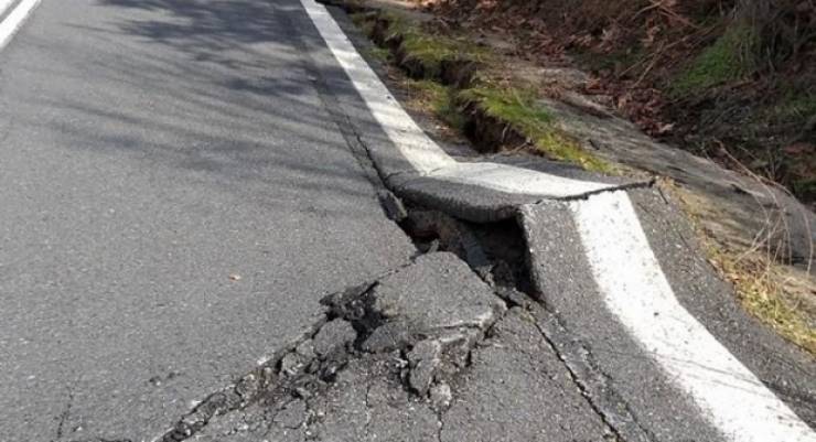 Κλειστή λόγω καθίζησης η επαρχιακή οδός Λιανοβεργίου - Κορυφής