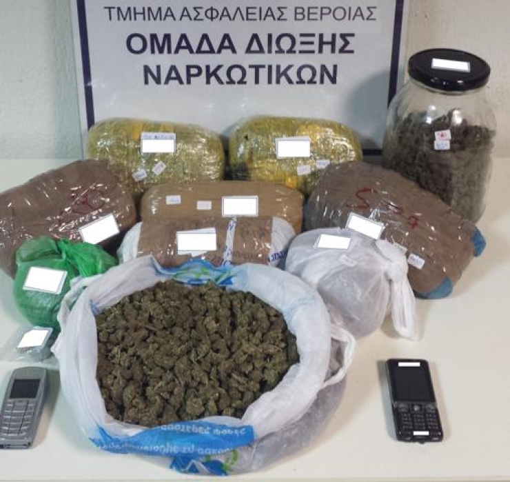 Συνελήφθη από αστυνομικούς του Τ. Α. Βέροιας 29χρονος στη Θεσσαλονίκη για διακίνηση μεγάλης ποσότητας κάνναβης