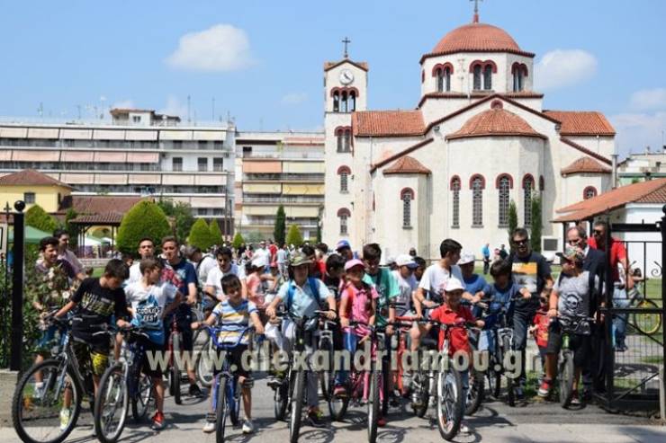 Ποδηλατοπορεία :Από τον Ιερό Ναό Κοιμήσεως της Θεοτόκου Αλεξάνδρειας