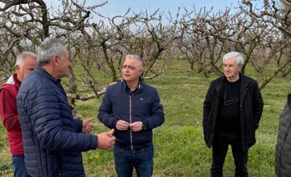 Κοντά στους πληγέντες από τον πρόσφατο παγετό παραγωγούς ο Υφυπουργός Ανάπτυξης Λάζαρος Τσαβδαρίδης