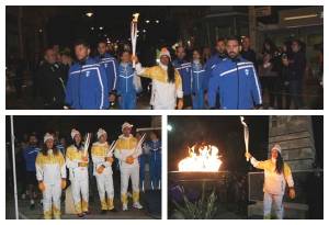 ΝΑΟΥΣΑ:Υποδοχή της Ολυμπιακής Φλόγας των 23ων Χειμερινών Ολυμπιακών Αγώνων