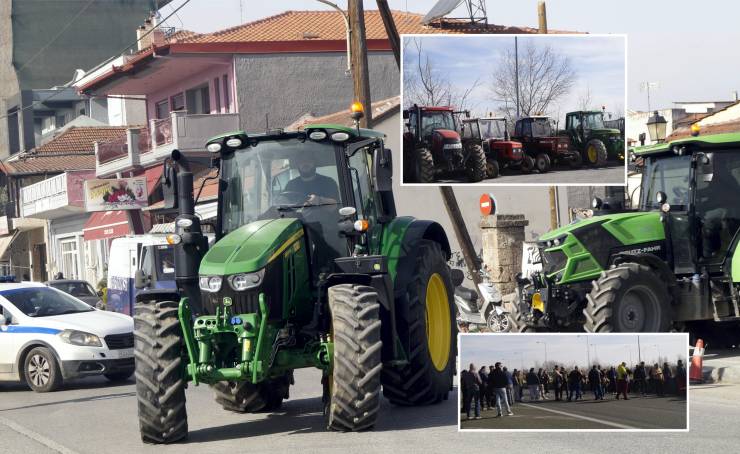 Οι αγρότες του Δήμου Αλεξάνδρειας απέκλεισαν συμβολικά το ρεύμα από Αλεξάνδρεια προς Βέροια(φωτο)