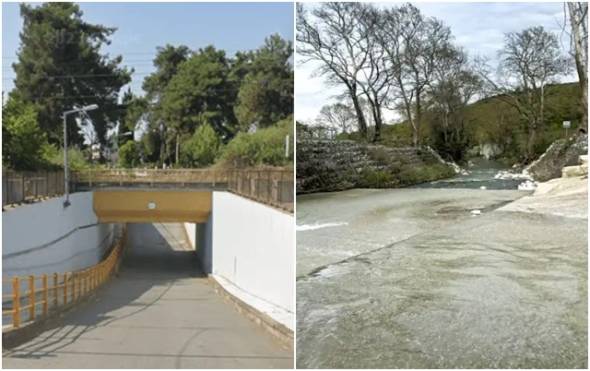 Απαγόρευση διέλευσης από το ρέμα “Κρασοπούλη” και την υπόγεια διάβαση στο Πλατύ Ημαθίας λόγω υψηλής στάθμης υδάτων