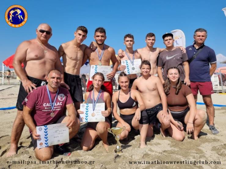 Θρίαμβος του Ημαθίωνα στο Πανελλήνιο πρωτάθλημα πάλης στην Άμμο