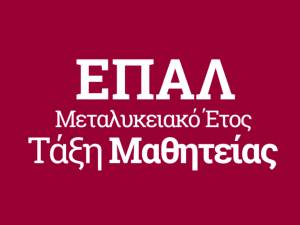 Τάξη μαθητείας αποφοίτων ΕΠΑΛ για την περίοδο 2017-18