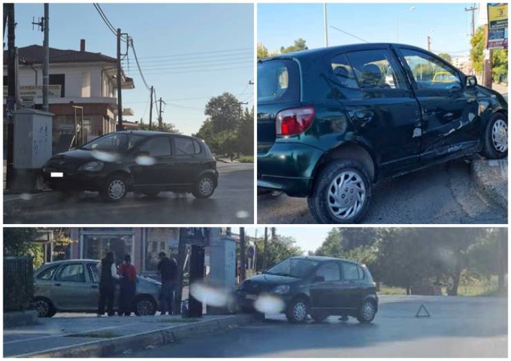 Τροχαίο ατύχημα μπροστά στο 2ο Γυμνάσιο - Λύκειο Αλεξάνδρειας