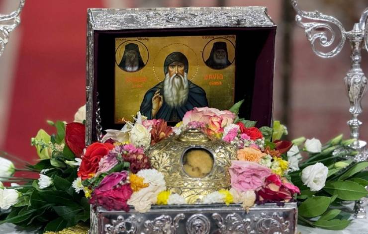 Η Τιμία Κάρα του Οσίου Δαυίδ του εν Ευβοία την Τρίτη στην Παναγία Δοβρά!