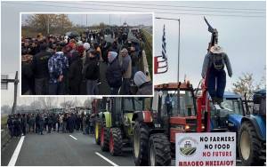 Οι Αγρότες της Αλεξάνδρειας έκλεισαν την Εγνατία Οδό στον κόμβο Νησελίου