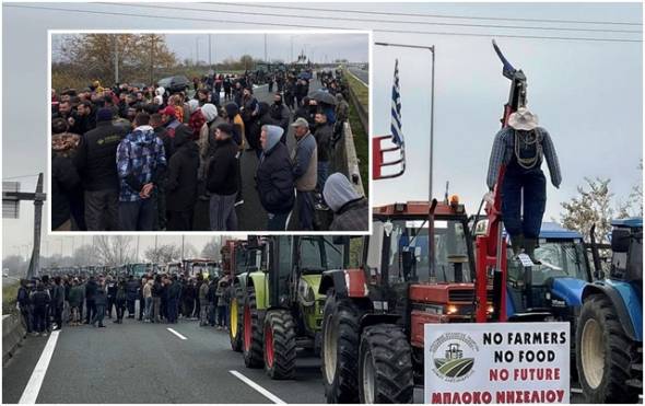 Οι Αγρότες της Αλεξάνδρειας έκλεισαν την Εγνατία Οδό στον κόμβο Νησελίου