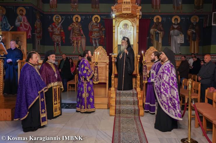 O Όρθρος της Μεγάλης Τρίτης στον Ιερό Ναό του Αγίου Μηνά Ναούσης