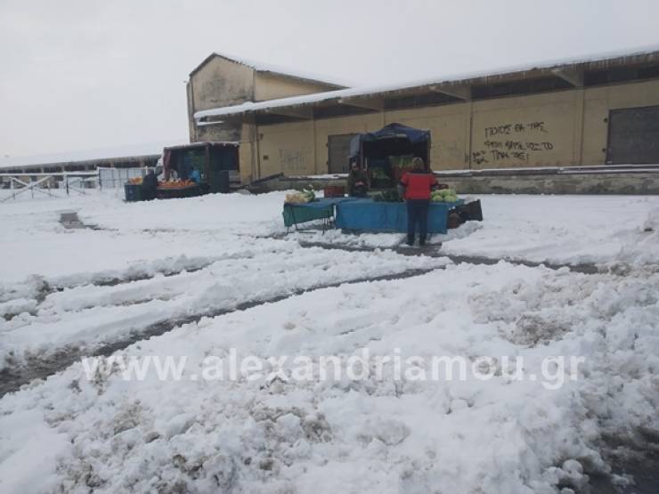 Φωτορεπορτάζ στο παζάρι της Αλεξάνδρειας - Δεν έχει καθαριστεί ο χώρος