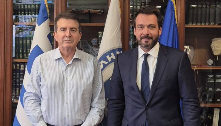 Συνάντηση Τάσου Μπαρτζώκα με τον Μιχάλη Χρυσοχοΐδη για την ίδρυση Τμήματος Τροχαίας Αυτοκινητοδρόμων στην Ημαθία