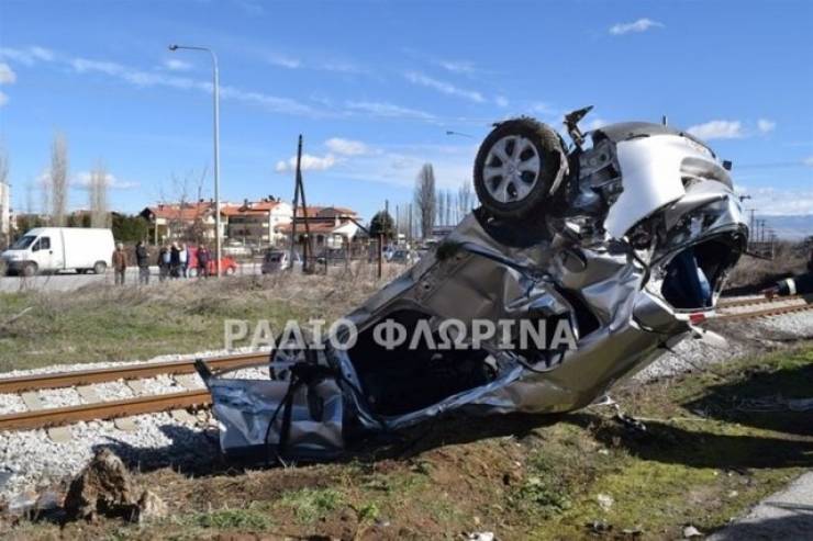 Τραγική σύγκρουση τρένου με ΙΧ με ένα νεκρό στη Φλώρινα