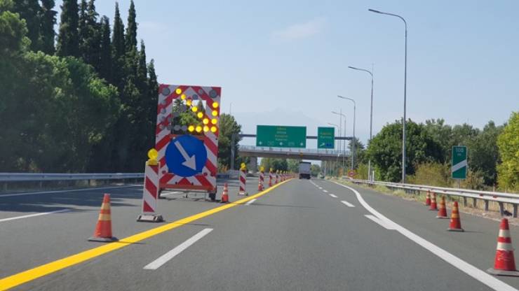 Προσωρινές κυκλοφοριακές ρυθμίσεις στην εθνική οδό Αθηνών – Θεσσαλονίκης στην Πιερία